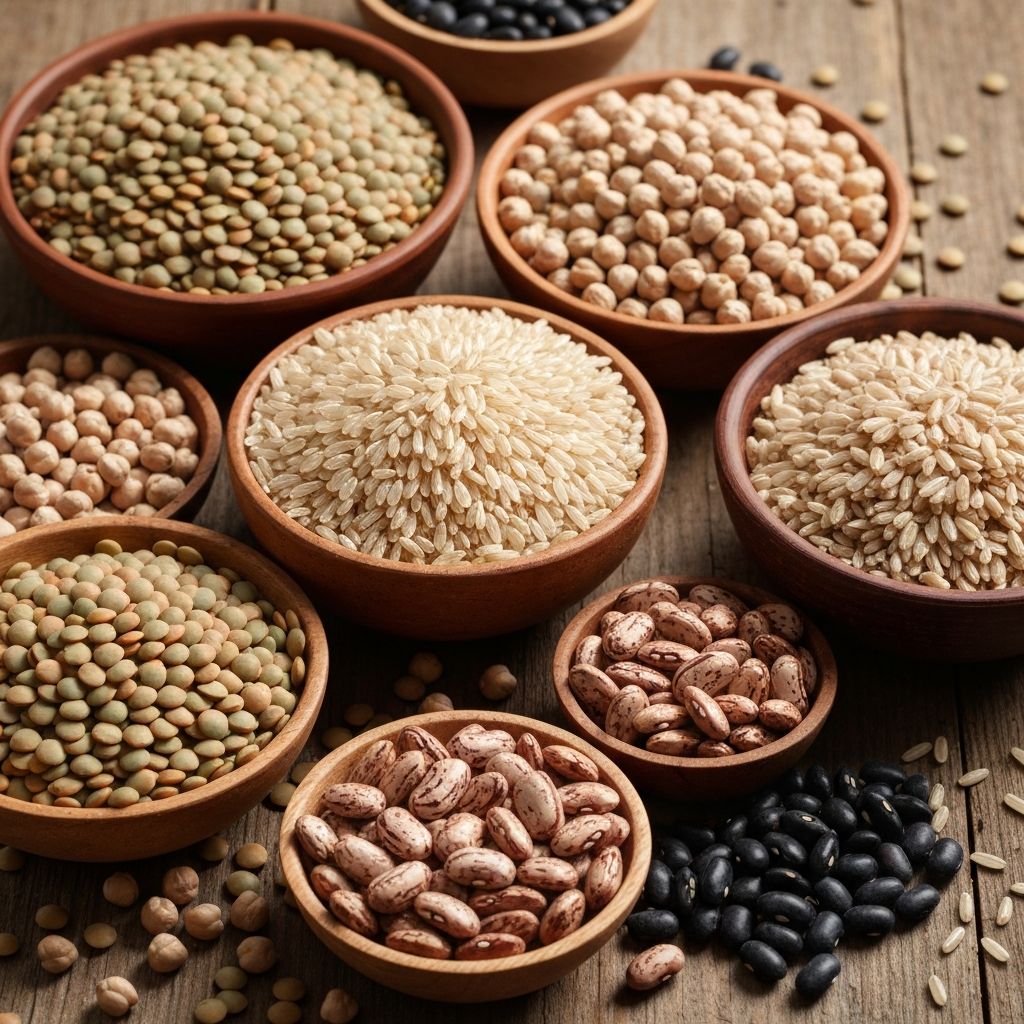 Vollkörner und Hülsenfrüchte